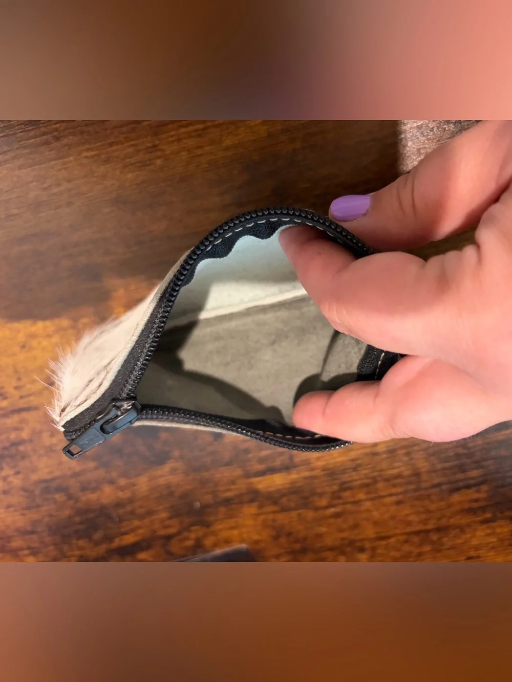 Genuine Hair-on Cowhide pouch